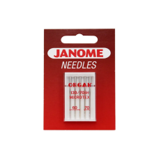 Jehly Janome pro hedvábí a mikrovlákno – 5 ks o síle 60 a 70