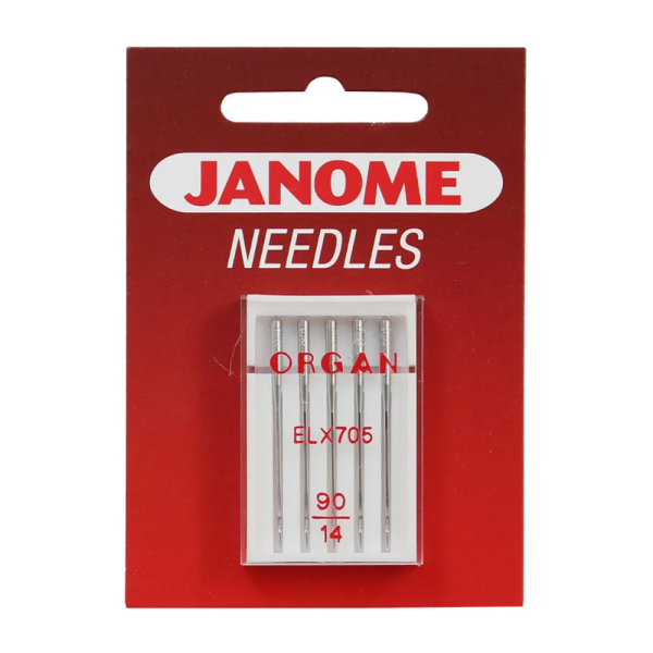 Jehly Janome pro úplety a elastické materiály – 5 ks o síle 90 (pro coverlock) Jehly Janome pro úplety a elastické materiály – 5 ks o síle 90 (pro coverlock)