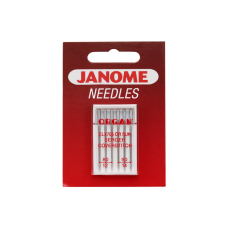 Jehly Janome pro úplety a elastické materiály – 6 ks o síle 80 a 90 (pro coverlock)