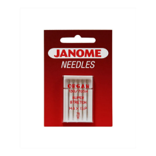 Jehly Janome pro úplety, stretch a super elastické materiály – 5 ks o síle 75