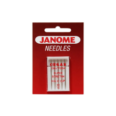 Jehly Janome pro úplety, stretch a super elastické materiály – 5 ks o síle 90
