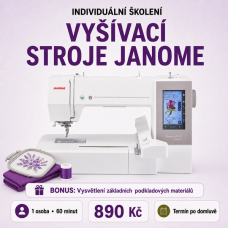 Individuální školení na vyšívací stroje Janome – 60 minut