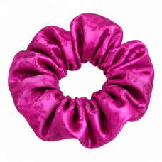 Scrunchie z afrického brokátu – fuchsiová